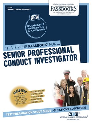 cover image of Senior Professional Conduct Investigator